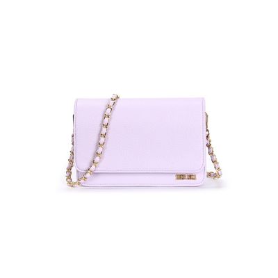 Bolsa Pequena Floater Roxa Alça Transversal Corrente