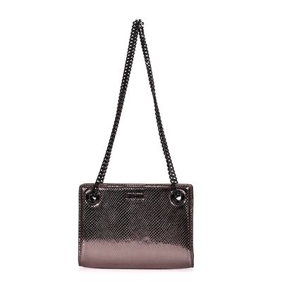 Bolsa Transversal Metalizado Cinza Grafite