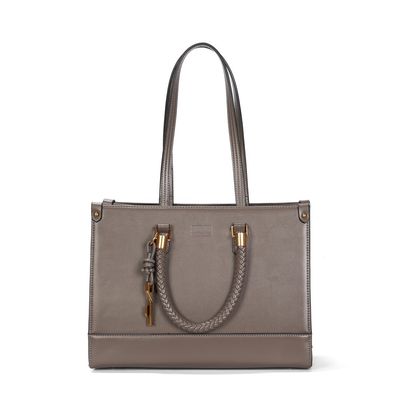 Bolsa Grande Soft Cinza Fog Alça Ombro