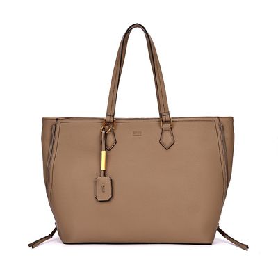 Bolsa Shopper Grande Floater Bege Zíper