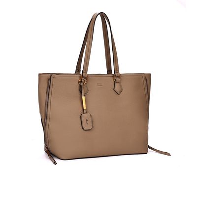 Bolsa Shopper Grande Floater Bege Zíper