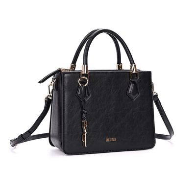 Bolsa Tote Rustica Alça Dupla Preta