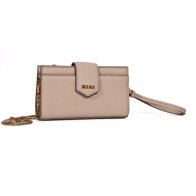 Bolsa Carteira Floater Cinza Fog Alça Transversal Corrente