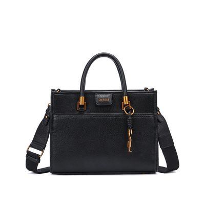 Bolsa Tote Grande Floater Preta Alça Dupla