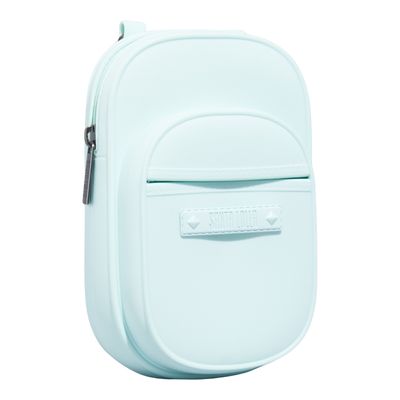 Bolsa Porta Celular Borracha Azul Alça Transversal