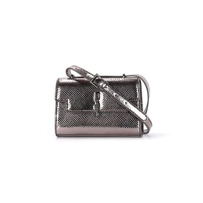 Bolsa Metalizada Cinza Grafite Transversal