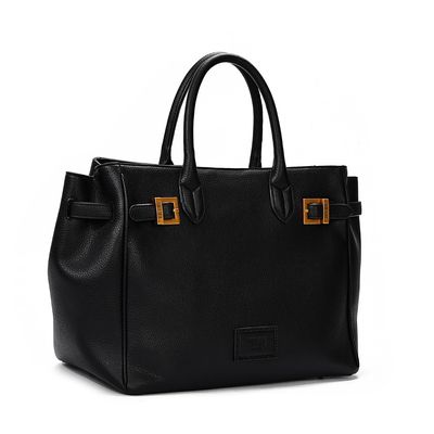 Bolsa Tote Grande Floater Preta Alça De Mão