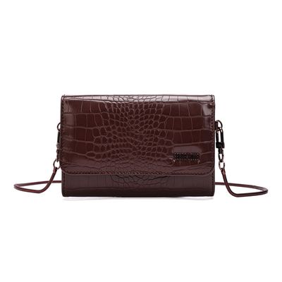 Carteira Material Croco Dark Cocoa