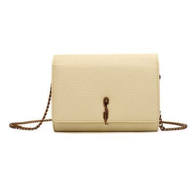 Bolsa Carteira Floater Amarelo Alça Corrente Transversal