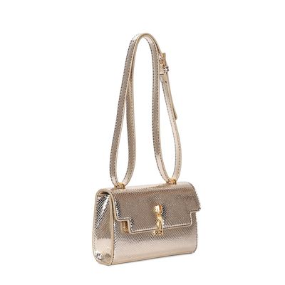 Bolsa Metalizada Dourada Transversal