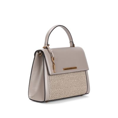 Bolsa Tramado Cinza Fog Alça Transversal