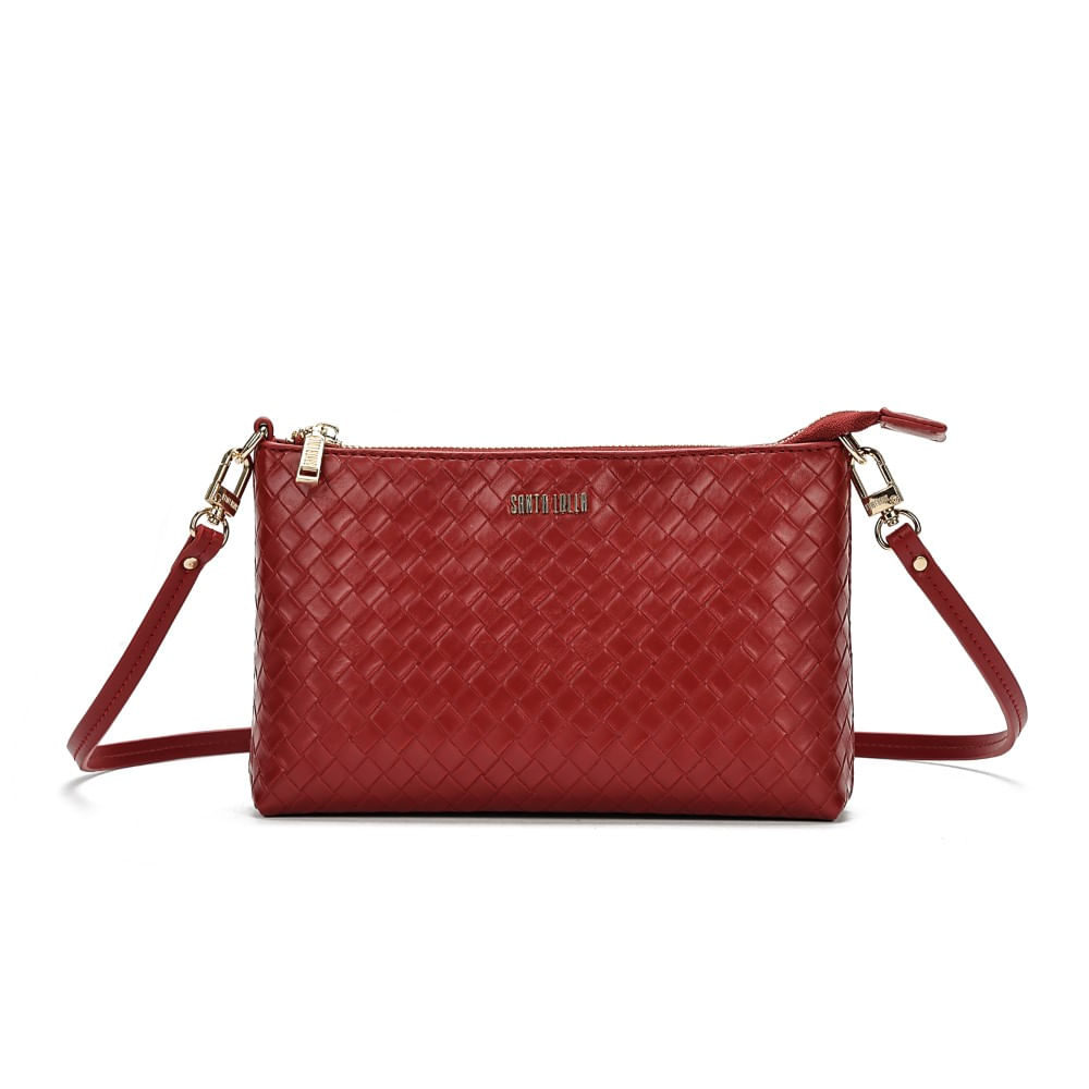 Clutch Soft Vermelha Ruby Alça Transversal - Santa Lolla