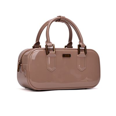 Bolsa Borracha Marrom Alça Transversal