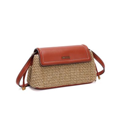 Bolsa Tramado Marrom Transversal