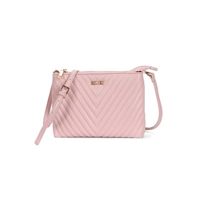 Bolsa Pequena Matelassê Soft Rosa Transversal