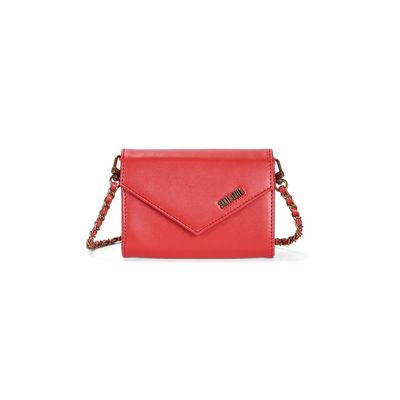 Bolsa Carteira Soft Alça Corrente Transversal Vermelho
