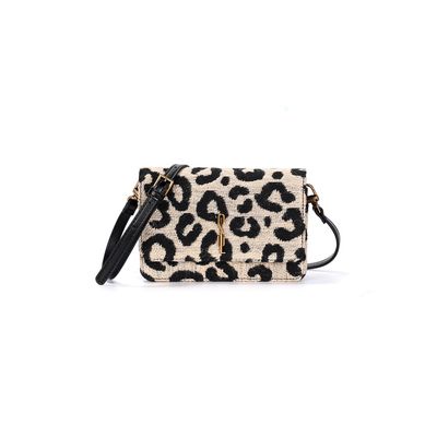 Bolsa Tramado Animal Print Onça Transversal