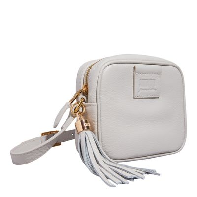 Bolsa P Couro Floater New Marfim