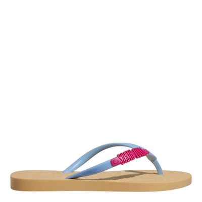 Chinelo Flip Flop Borracha Amarelo E Azul