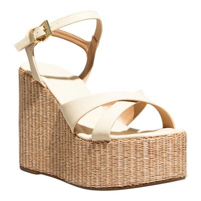 Espadrille Napa Santorine Off White Salto Alto