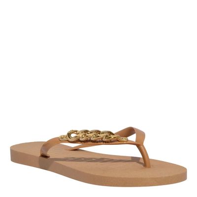 Chinelo Flip Flop Borracha Bege Egido