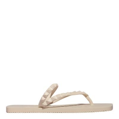 Chinelo Borracha Bico Quadrado Off White