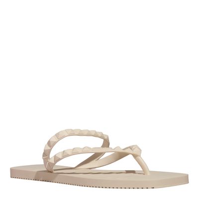 Chinelo Borracha Bico Quadrado Off White