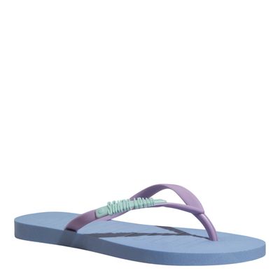 Chinelo Flip Flop Borracha Azul E Lilás
