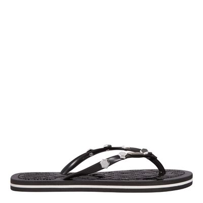 Chinelo Flip Flop Verniz Matelassê Preto
