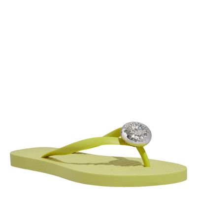 Chinelo Flip Flop Borracha Verde Oliva Brilho