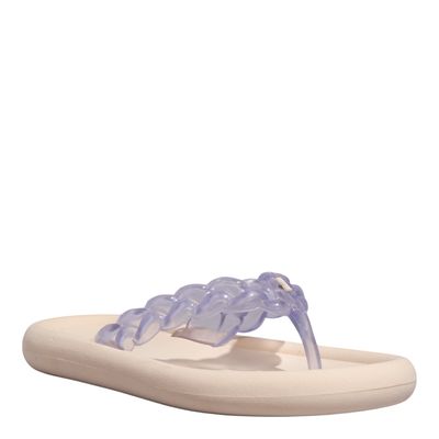 Papete Borracha Tiras Trançadas Off White