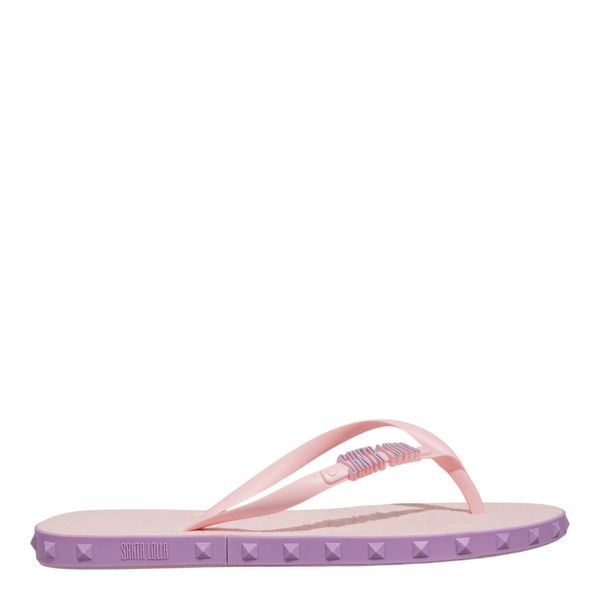Chinelo Flip Flop Borracha Spikes Rosa Pink