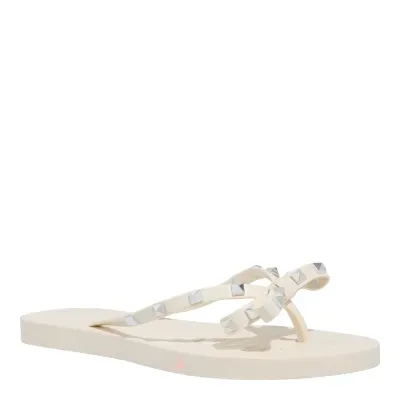 Chinelo Flip Flop Laço Borracha Off White
