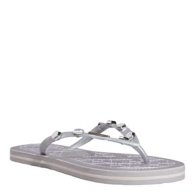 Chinelo Flip Flop Metalizado Matelassê Prata