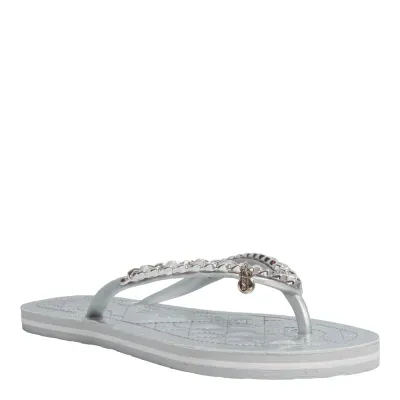 Chinelo Flip Flop Metalizado Prata