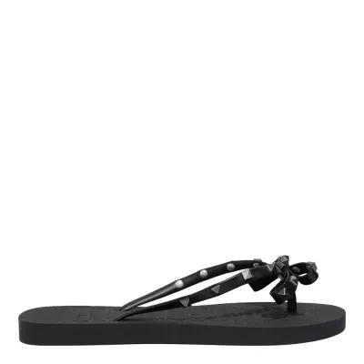 Chinelo Flip Flop Laço Borracha Preta