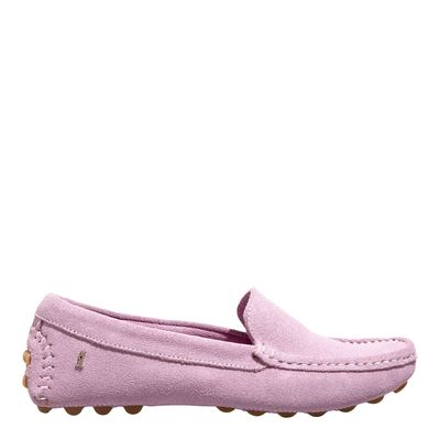 Mocassim Couro Camurça Lilás