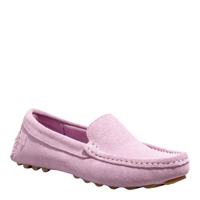 Mocassim Couro Camurça Lilás