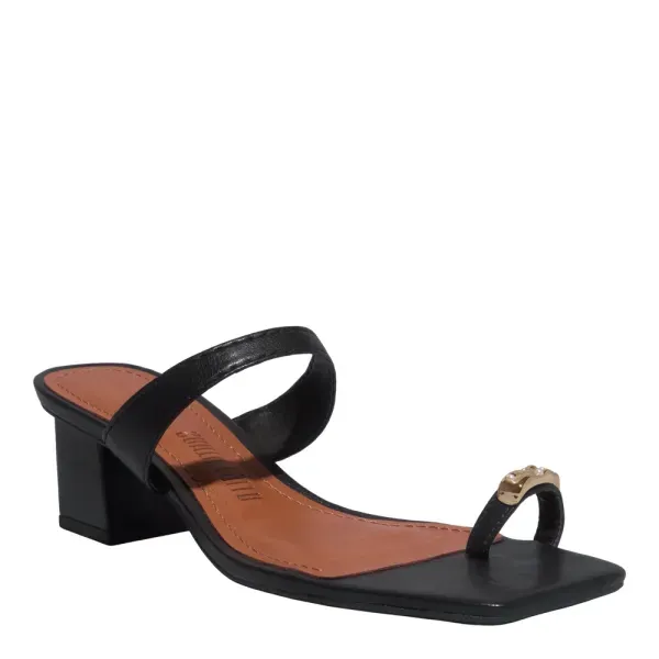Mule Napa Soft Preto Salto Grosso