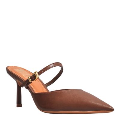 Mule Couro Pelica Soft Conhaque