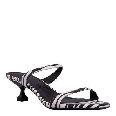 Mule Napa Salto Taça Animal Print Zebra