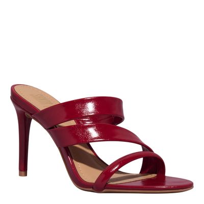 Mule Napa Madri Vermelho Salto Alto