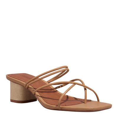 Mule Napa Bege Palha Salto Grosso