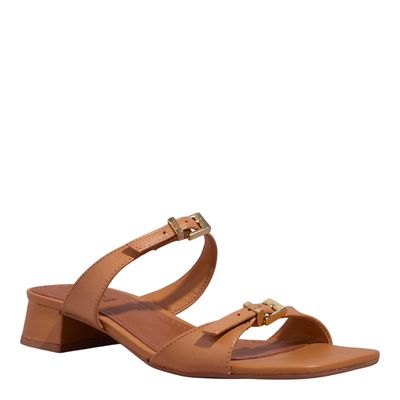 Mule Fivelas Napa Madri Caramelo