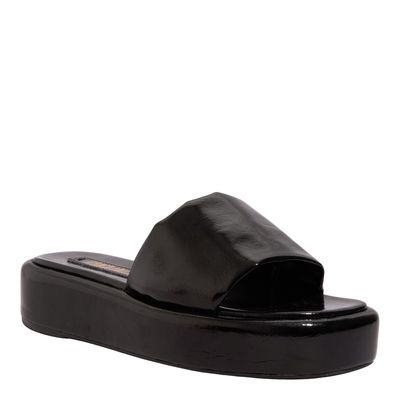 Papete Flatform Verniz Show Preta