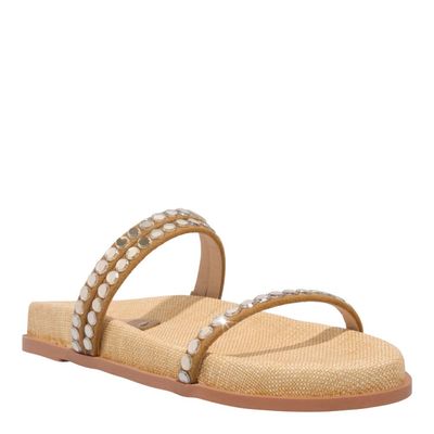 Papete Palha Bege Tiras Brilho