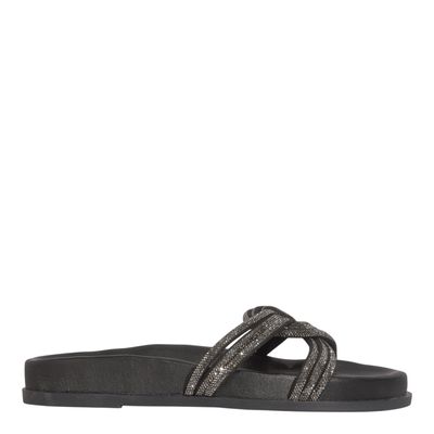 Papete Napa Soft Brilho Strass Preta