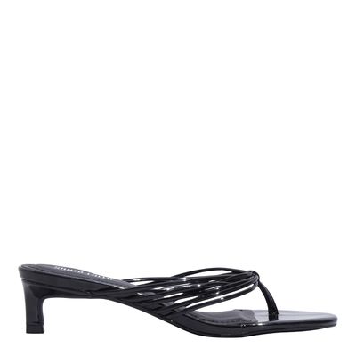 Mule Verniz Anzeli Preto Tiras Finas