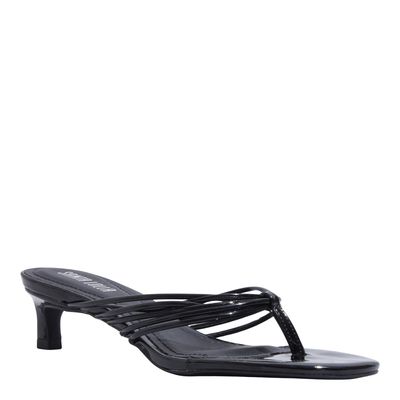 Mule Verniz Anzeli Preto Tiras Finas