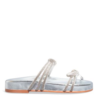 Papete Metalizada Prata Tiras Nó Brilho